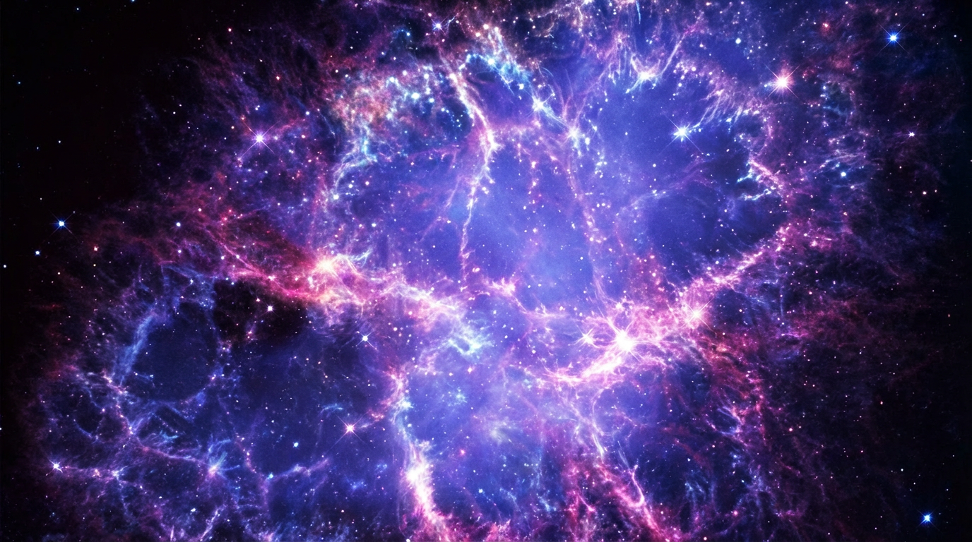 AI generated video: Colorful nebula explosion in deep space with swirling cosmic dust