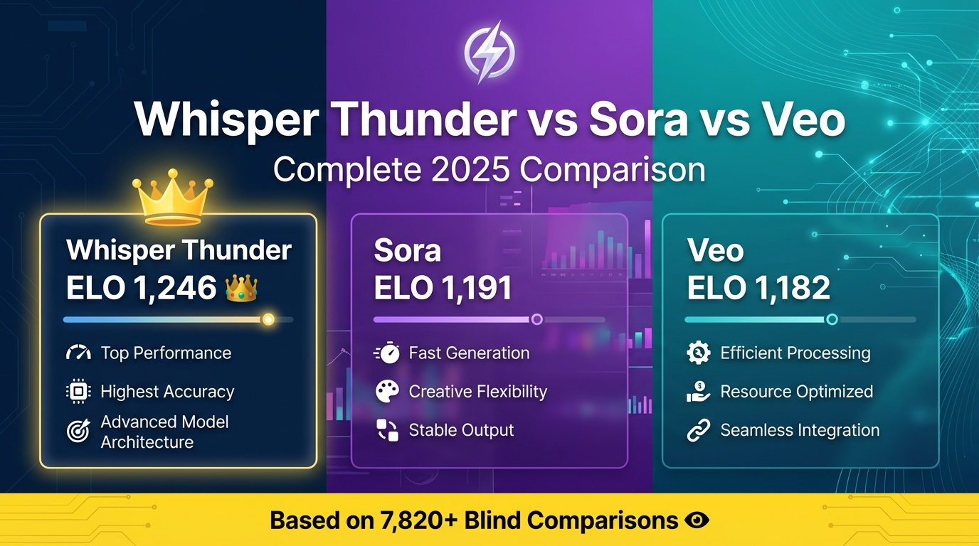 Whisper Thunder vs Sora vs Veo: The Complete 2025 Comparison
